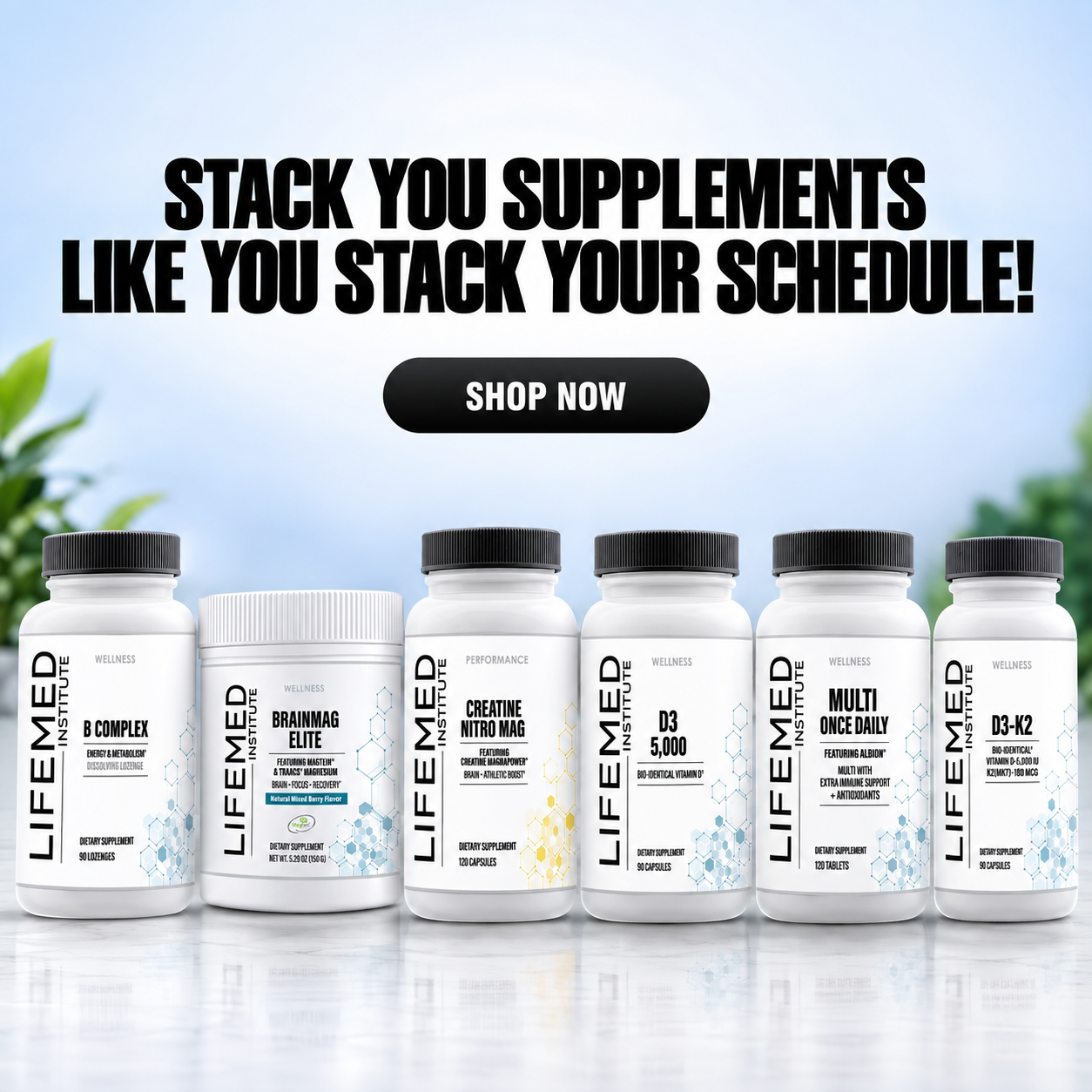 Stack you Supplements like you stack your schedule!