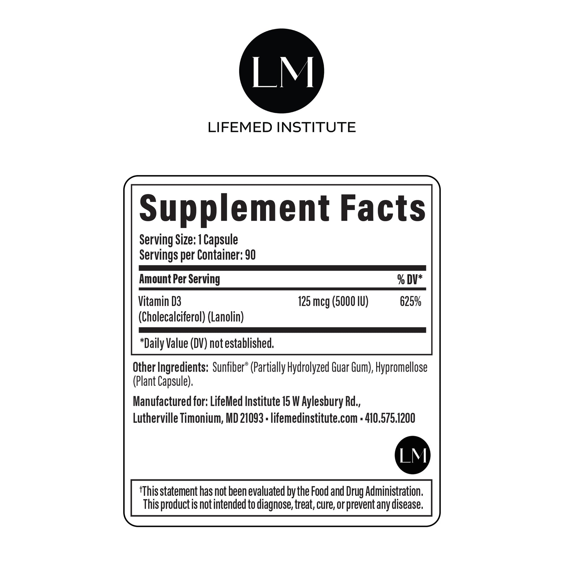 D3 5,000u - LifeMed Institute