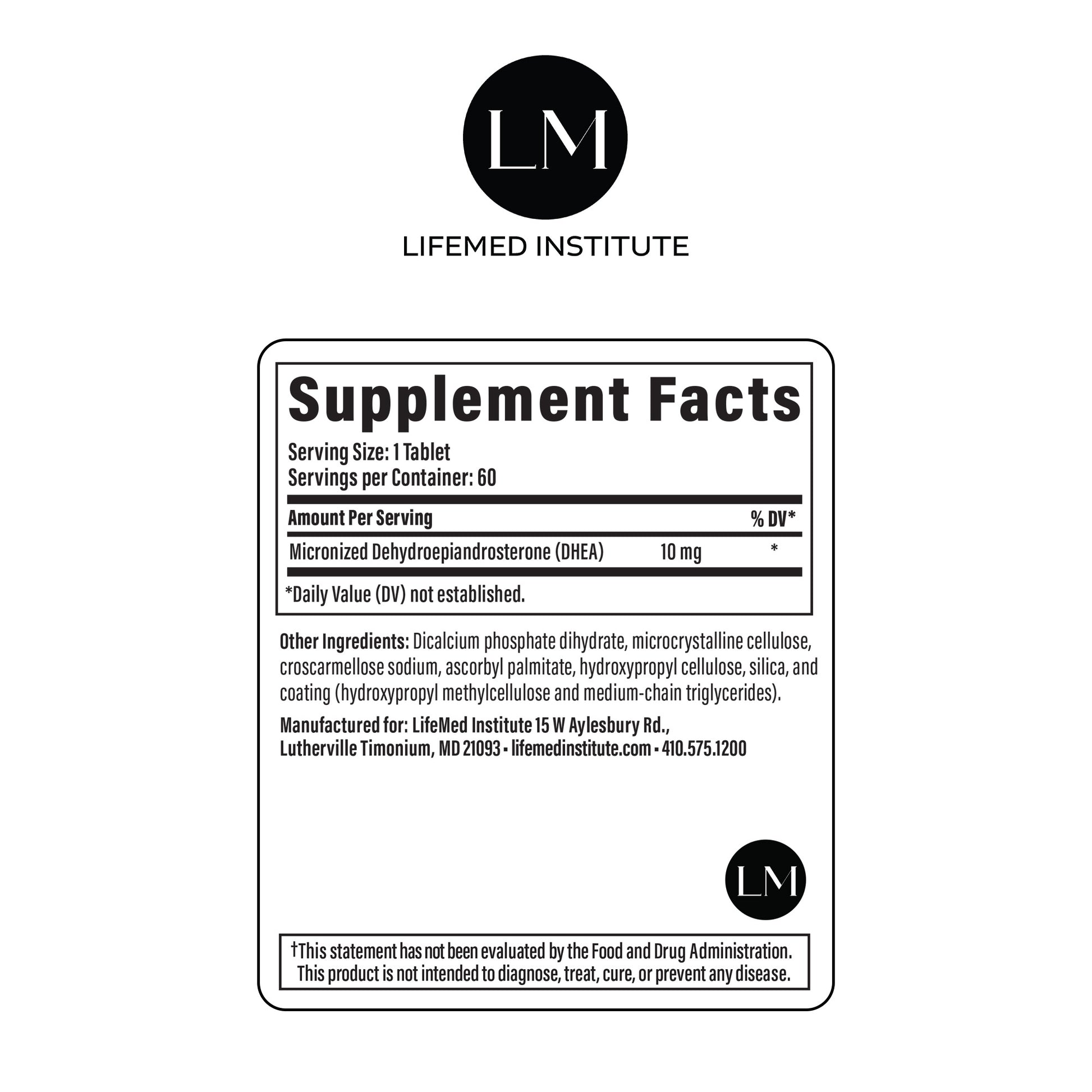 DHEA 10mg - LifeMed Institute