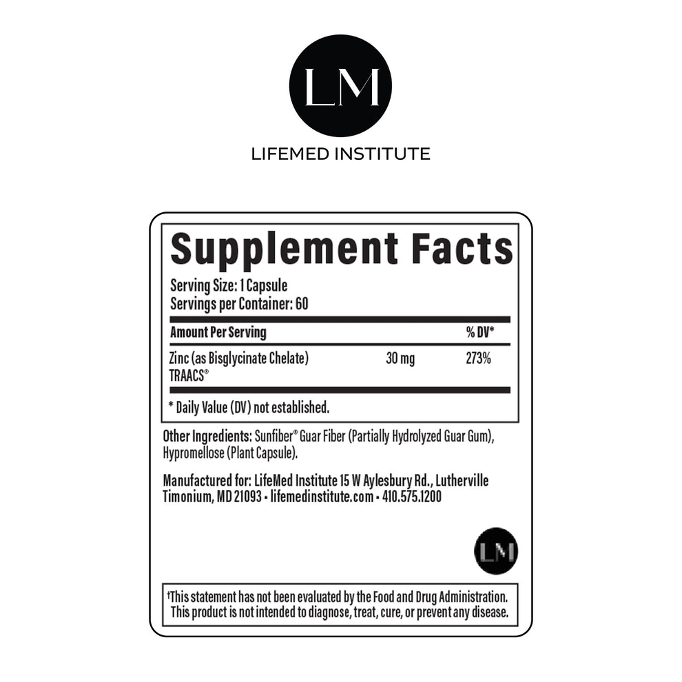 Zinc – TRACCS® Formula for Immunity & Wellness | Shop Lifemed Institute ...